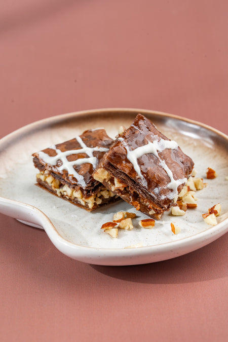 Chocolate dryfruit baklava