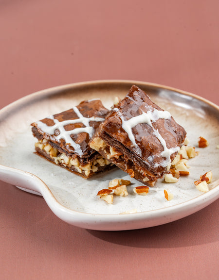 Chocolate dryfruit baklava